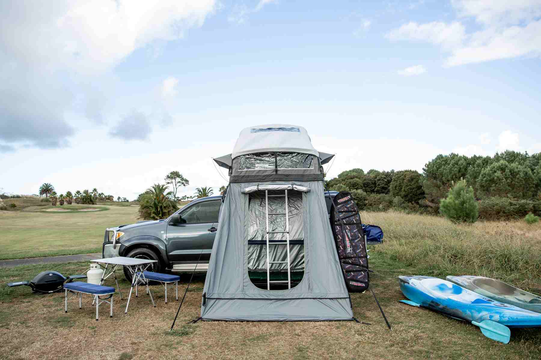 Luxmore Family Roof Top Tent - All Olive Green, Tent, Fly, Annex, Ladder Extension - 2022 view 3