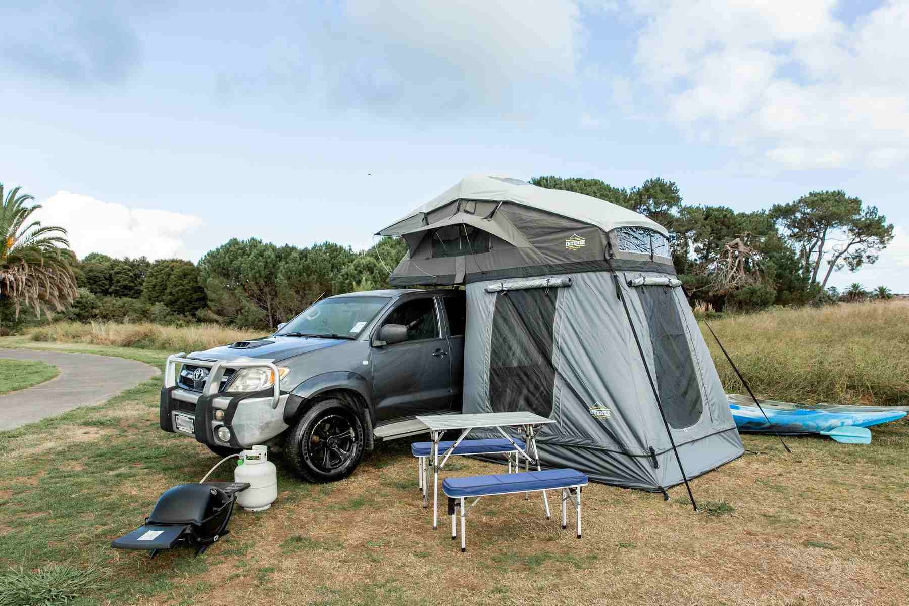 Luxmore Family Roof Top Tent & Lower Annex - Grey w/Grey Fly - 2022 view 3