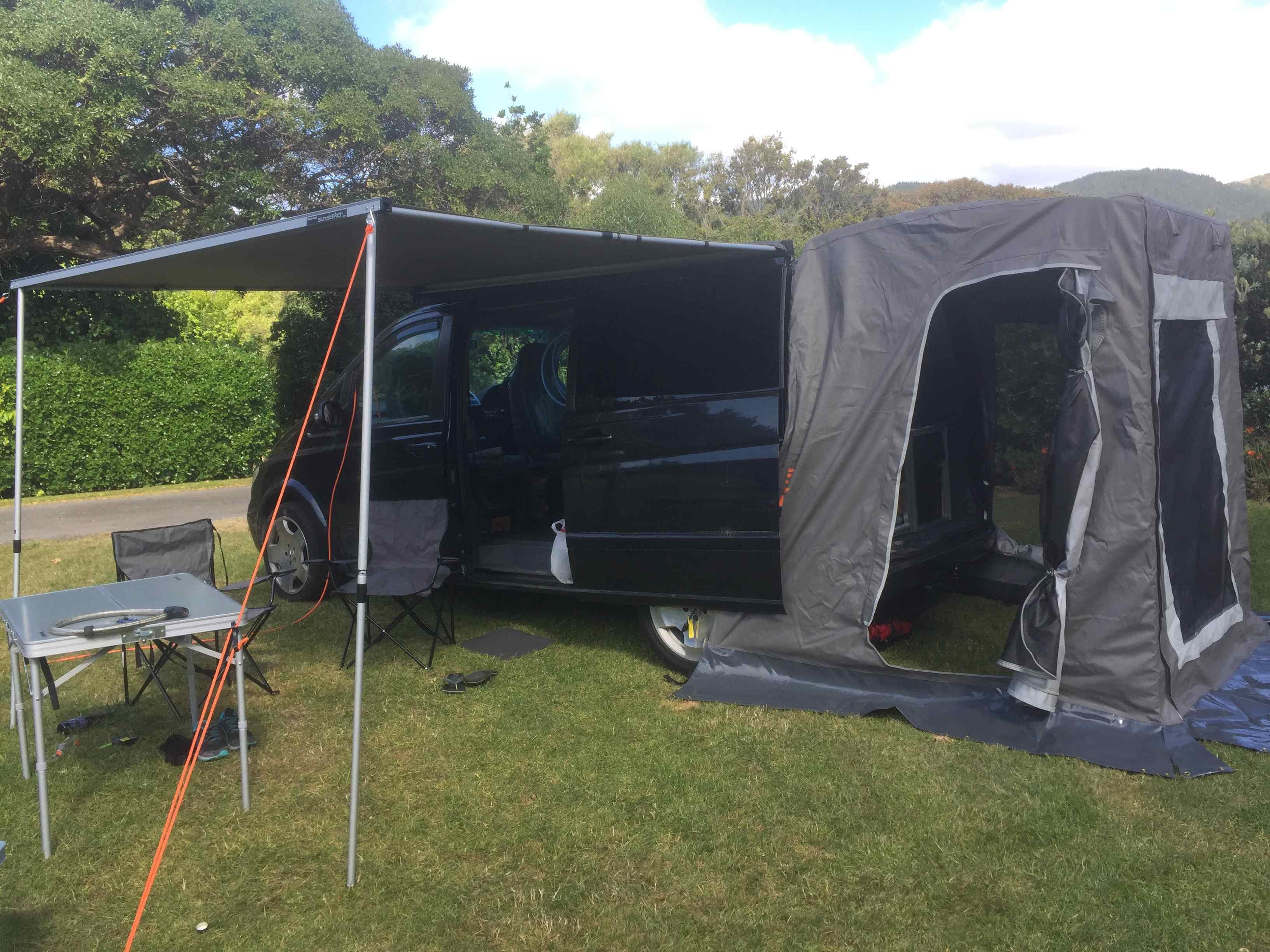 Throw over Rear Van Awning Toyota Hiace 2004 present Intenze.co.nz